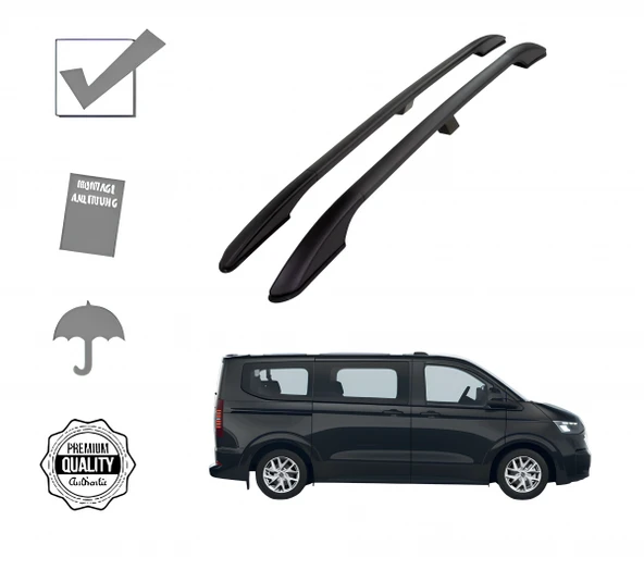 CARAVELLA LİFE KISA ŞASE 2025 2026 2027 PORTBAGAJ TAVAN ÇITASI SİYAH ürün görseli