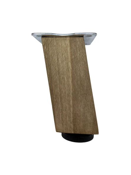 Kale Eğimli Ayarlı Ahşap Ayak Mobilya Masa ve Dolap Ayağı(KOYU CEVİZ)(CEVİZ AĞACI) Ceviz 20cm 20cm - 2 ADET - Resim 2