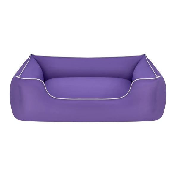 Pet Comfort Alpha  Köpek Yatağı Mor w Beyaz Biye L 105x85cm - 2