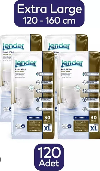 Jender Emici Külot Ekstra Büyük Boy XL 30'lu 4 Adet Hasta Bezi - 1