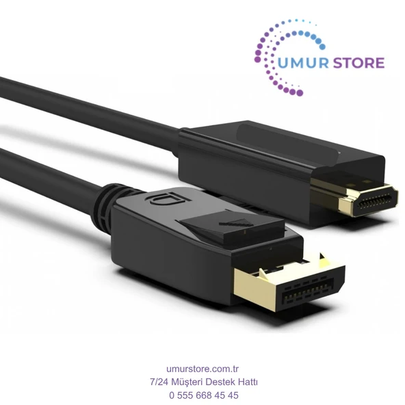 IDPH-18T Displayport To Hdmi Kablo 1.8mt - Resim 2