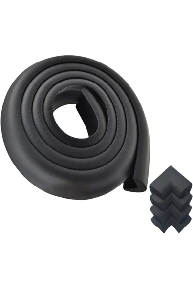 Jumbo 2 Mt. Kenar Ve 4 Ad. Köşe Koruyucu Siyah - Resim 3