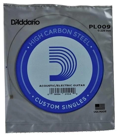 DADDARİO PL009 ELEKTRO VE AKUSTİK TEK TEL, E-(Mİ), HIGH CARBON ST - 1