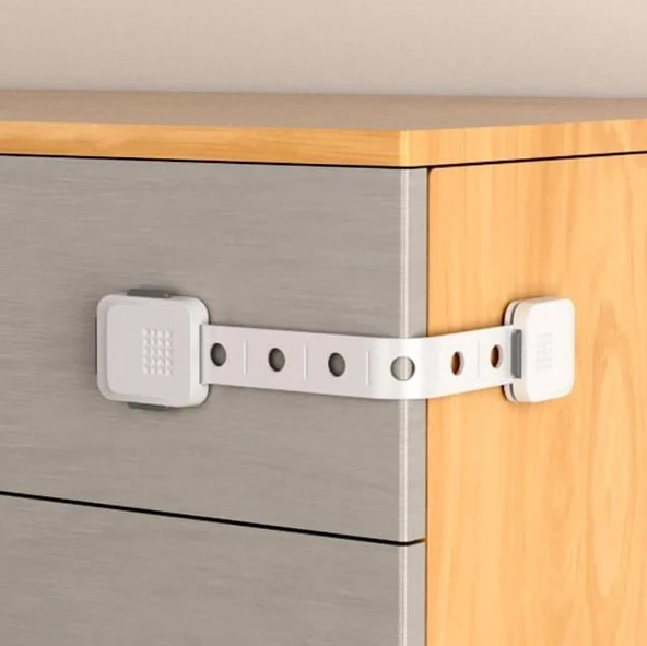 Play Safe Diamond Çok Fonksiyonlu  Ayarlanabilir Uzun Güvenlik Kilidi Beyaz ürün görseli