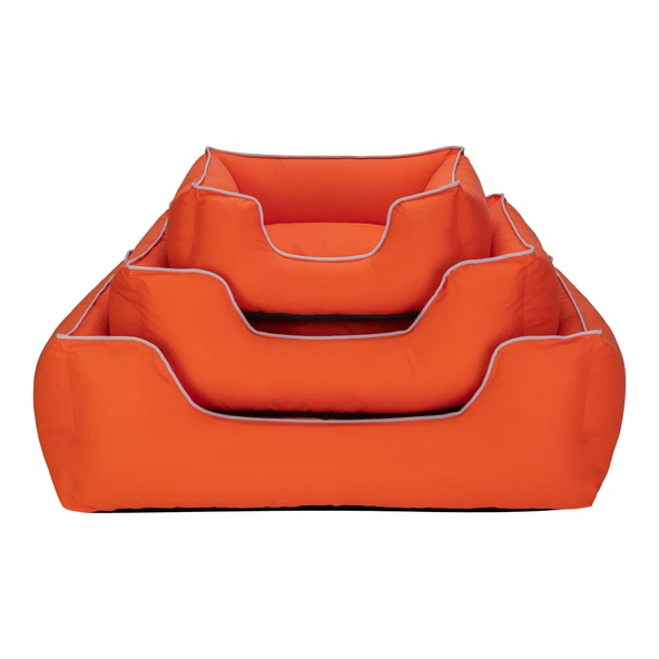 Pet Comfort Alpha  Köpek Yatağı Turuncu w Beyaz Biye M 80x65cm - Resim 4