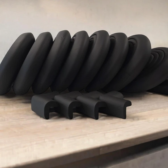 5'li Jumbo 2 Mt. Kenar Ve 4 Ad. Köşe Koruyucu Set Siyah ürün görseli