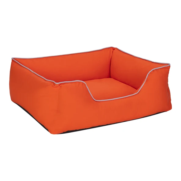 Pet Comfort Alpha  Köpek Yatağı Turuncu w Beyaz Biye M 80x65cm - Resim 2