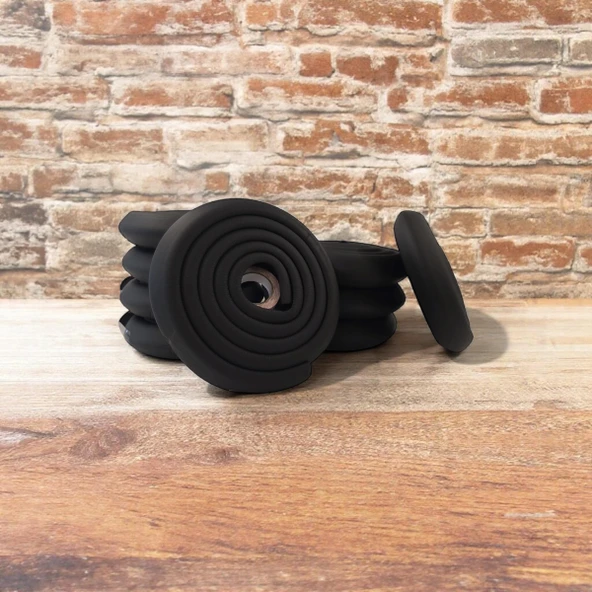 10'lu Jumbo 2 Mt. Kenar Ve 4 Ad. Köşe Koruyucu Set Siyah ürün görseli