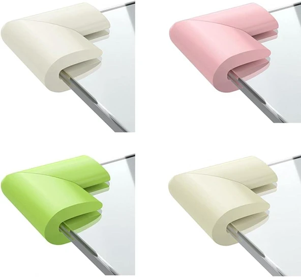 4'lü U Tipi Krem Köşe Koruyucu - Resim 2