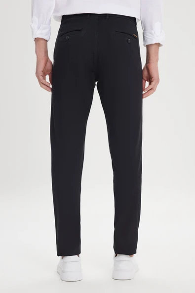 AC&Co / Altınyıldız Classics Erkek Haki Slim Fit Dar Kesim Yan Cep Esnek Chino Pantolon 4A0122200006 - Resim 3