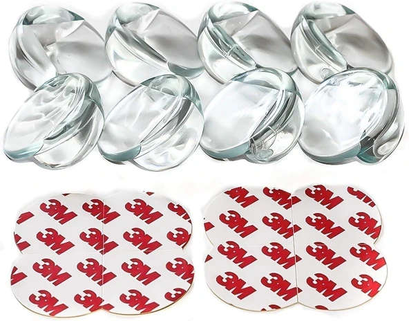 4'lü Silikon Şeffaf Köşe Koruyucu ürün görseli