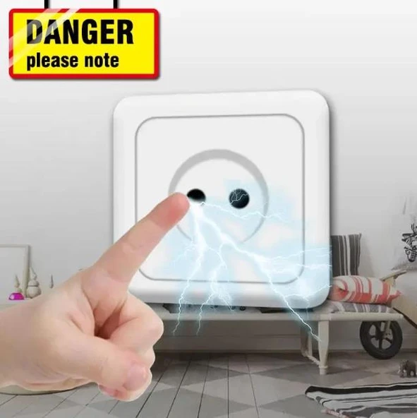 10 Adet Beyaz Yeniden Kullanılabilir ve Evrensel Priz Koruyucu Set