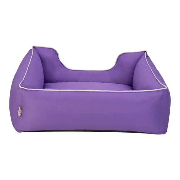 Pet Comfort Alpha  Köpek Yatağı Mor w Beyaz Biye M 80x65cm - Resim 3