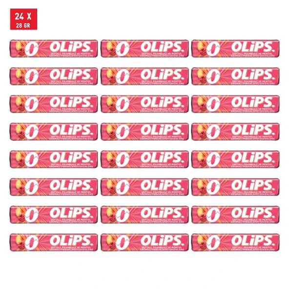 Olips Şeftali, Frambuaz ve Mentol Aromalı Ferahlatıcı Şekerleme 24 Adet x 28 g - 1