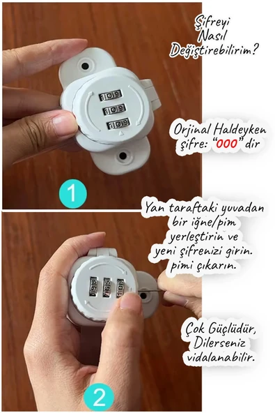 Şeffaf Numaratör Şifreli Çok Amaçlı Esnek Dolap ve Çekmece Kilidi - Resim 4