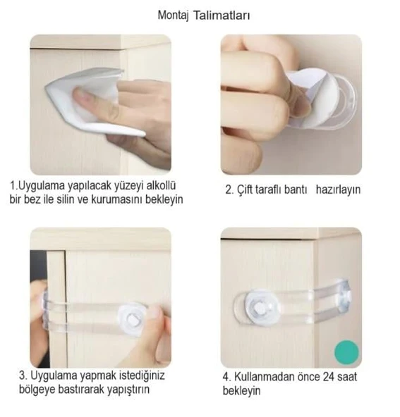 Play Safe 6'lı Şeffaf Çok Fonksiyonlu Bebek Güvenlik Kilidi - 2