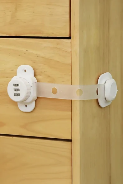 Şeffaf Numaratör Şifreli Çok Amaçlı Esnek Dolap ve Çekmece Kilidi - Resim 3