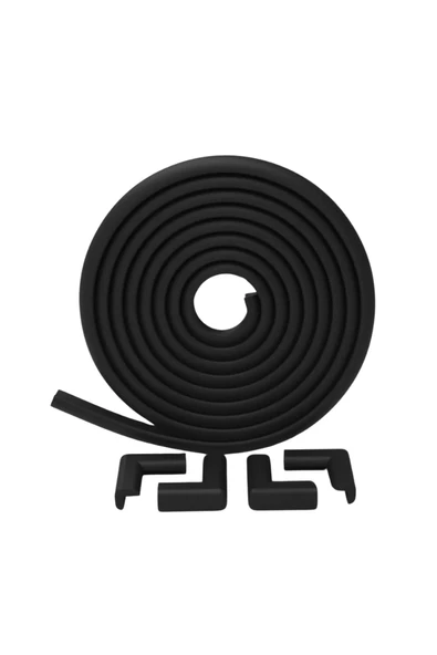 Orta 2 Mt. Kenar Koruyucu ve 4  Ad. Kose Koruyucu Siyah - Resim 2