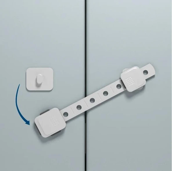 Play Safe Diamond Çok Fonksiyonlu  Ayarlanabilir Uzun Güvenlik Kilidi Beyaz - Resim 4