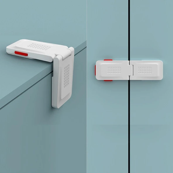 Play Safe Diamond Extra Dayanaklı Sağ Açılı Dolap Kilidi Beyaz ürün görseli