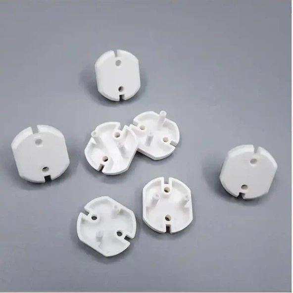 10 Adet Beyaz Yeniden Kullanılabilir ve Evrensel Priz Koruyucu Set - 2