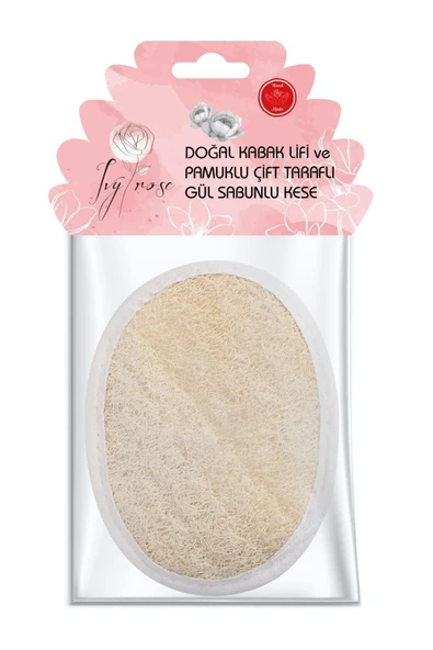IVY ROSE Doğal Kabak Lifi Ve Pamuklu Gül Sabunlu Kese - 2