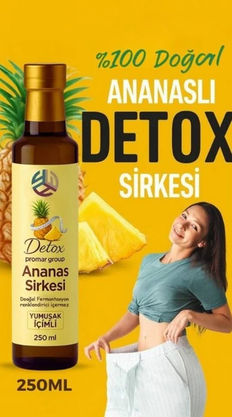 Promar Ananas Sirkesi Doğal Fermantasyon Pineapple Vinegar 250 ML+MİX DETOX SİRKESİ 250 ML - Resim 2