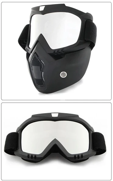 JET KASK MASKESİ AYNALI GRİ - 1