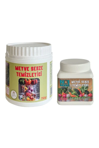 no1 clean Doğal Gıda Meyve Sebze Temizleyici 2 li Set