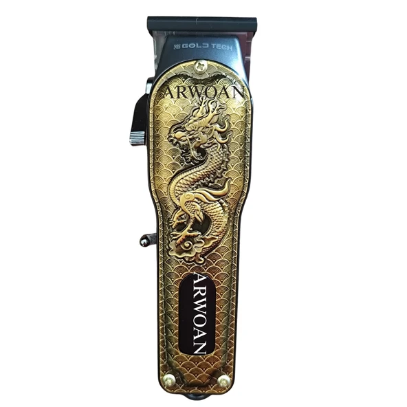 Arwoan Gold Dragon Kabartmalı Metal Gövdeli Kablosuz Profesyonel Saç Kesme Makinesi ürün görseli