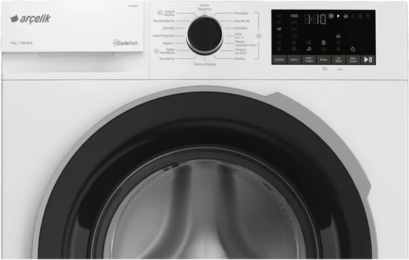 Arçelik 9100 DMX 1000 Devir 9 KG Çamaşır Makinesi - Resim 4