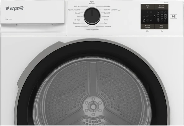 Arçelik 800 KMX 8 KG A++ Isı Pompalı Kurutma Makinesi - Resim 4