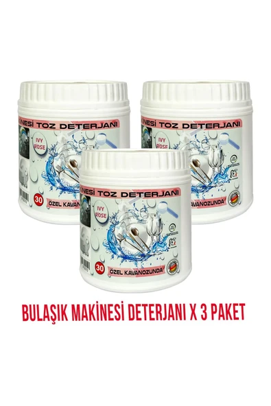 IVY ROSE Hepsi Bir Arada Bulaşık Makinesi Deterjanı 3 Paket 105 Yıkama