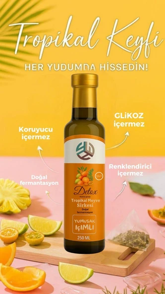 Promar DETOX TROPİKAL MEYVE SİRKESİ 250 ML +MİX DETOX SİRKESİ 250 ML - Resim 3