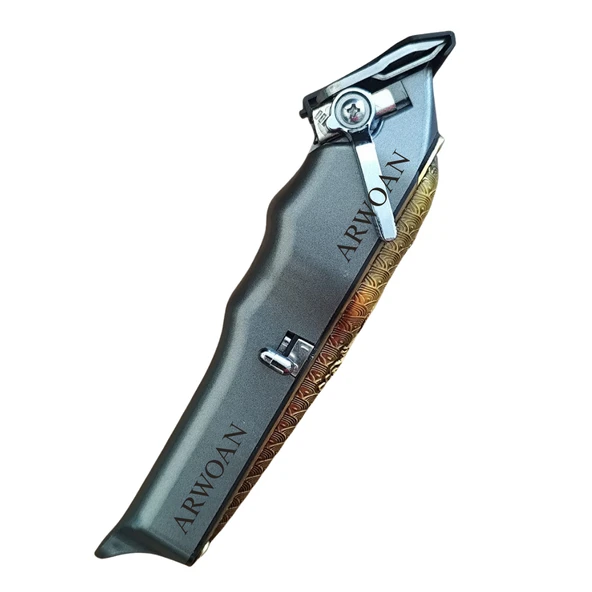 Arwoan Gold Dragon Kabartmalı Metal Gövdeli Kablosuz Profesyonel Saç Kesme Makinesi - Resim 3