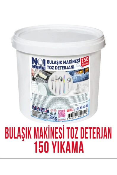 no1 clean Hepsi Bir Arada Bulaşık Makinesi Deterjanı 3 Kg 150 Yıkama - 1
