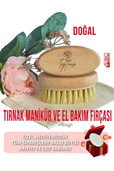 IVY ROSE Tırnak ve El Bakım Manikür Fırçası % 100 Doğal