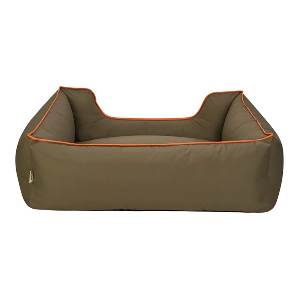 Pet Comfort Alpha  Köpek Yatağı Haki w Turuncu Biye L 105x85cm - Resim 3