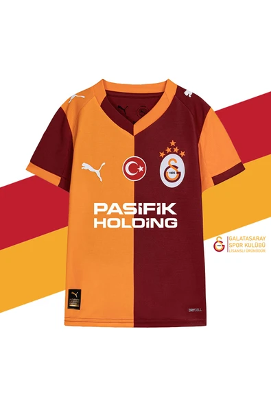 Galatasaray Orijinal Lisanslı 2025/26 Parçalı Sarı Kırmızı Yeni Sezon Çocuk Forma ürün görseli 1
