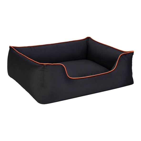Pet Comfort Alpha  Köpek Yatağı Siyah w Turuncu Biye L 105x85cm - Resim 2