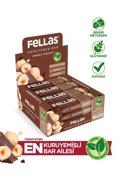 Fındıklı Kakaolu Kuruyemiş Bar 30g x12 Adet - 1