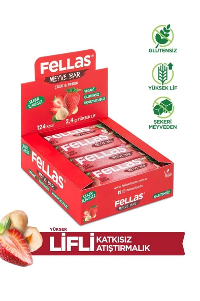 Meyve Bar - Çilekli ve Fındıklı 35g x 12 Adet - 1