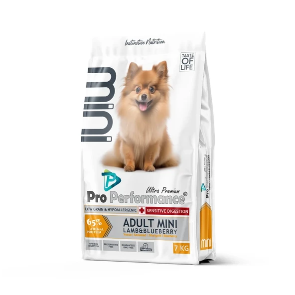 Pro Performance Ultra Premium hipolaerjenik Kuzu Etli ve Yaban Mersinli Küçük Irk Yetişkin Köpek Maması 7 Kg ürün görseli 1