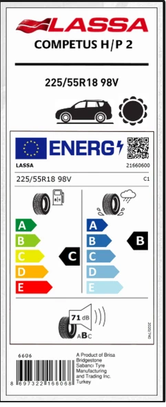 225/55R18 98V COMPETUS H/P 2 LASSA YAZ LASTİĞİ - 4