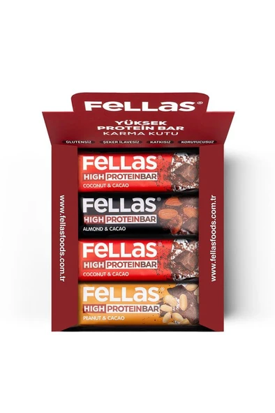 Yüksek Protein Bar 45g Karma Kutu 12 Adet (3 Çeşit) - Resim 3