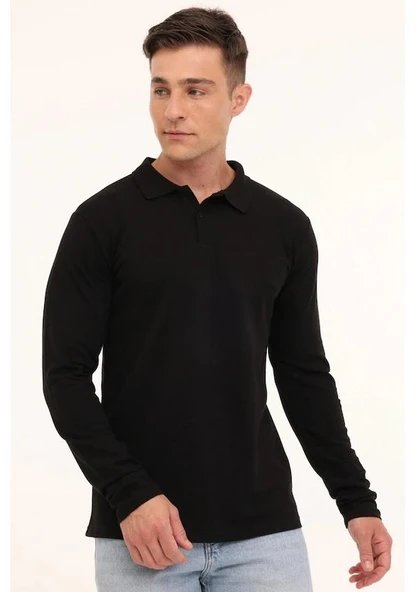 Kinetix SN329 UZUN KOL POLO 5PR ERKEK SWEATSHIRT - 1