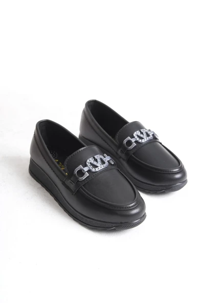 JET-ANNA Ortopedik Rahat Taban Toka Detaylı Klasik Kadın Babet Anne Ayakkabısı  CST - Siyah - Resim 5