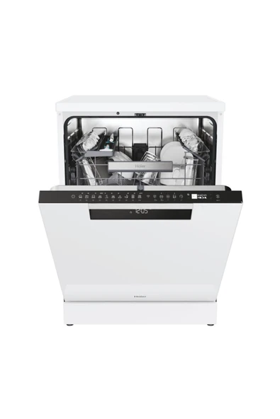 Haier 15 kişilik yıkama kapasitesi, C enerji sınıfı, 10 programlı, 2 sepetli, Beyaz - Resim 2