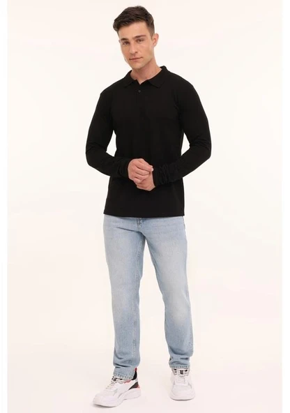 Kinetix SN329 UZUN KOL POLO 5PR ERKEK SWEATSHIRT - 4