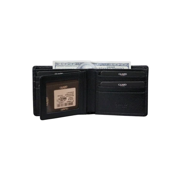 Guard Siyah Tek Pisotlu Hakiki Deri Erkek Cüzdan P845 - Resim 2